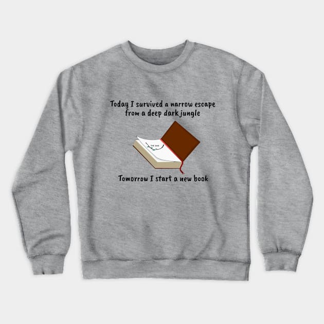 Books and Reading Exciting Jungle Escape Crewneck Sweatshirt by numpdog